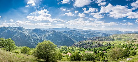 Panoramic view of w:en:Mariovo, Macedonia