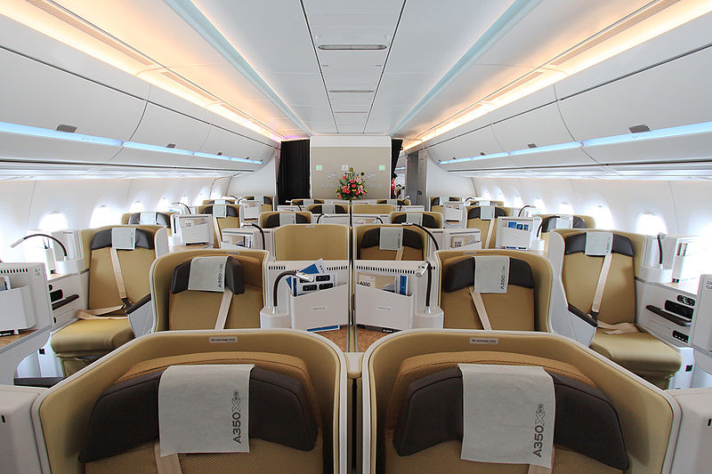 File:1-2-1 seat configuration of the A350 business class cabin.jpg