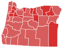 Carte des résultats de l'élection du Sénat américain de 1984 dans l'Oregon par county.svg