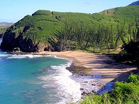 Des Tortues bay (Bay of the turtles), in Bourail coast