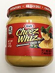 Cheez Whiz, a "cheese dip" (unregulated term) commonly used for cheesesteaks