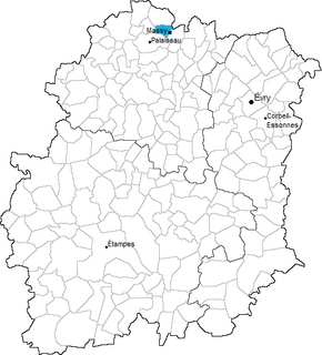 Kanton na mapě departementu Essonne