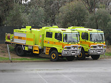 ACT Fire and Rescue tankers in chartreuse green ACTFB tankers.jpg