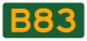 AUS Alphanumeric Route B83.svg