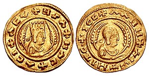 5th-century gold coin of King Ezana. AXUM. Ezanas. Circa 330-360.jpg