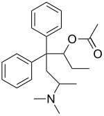 Structural formula of acetylmethadol