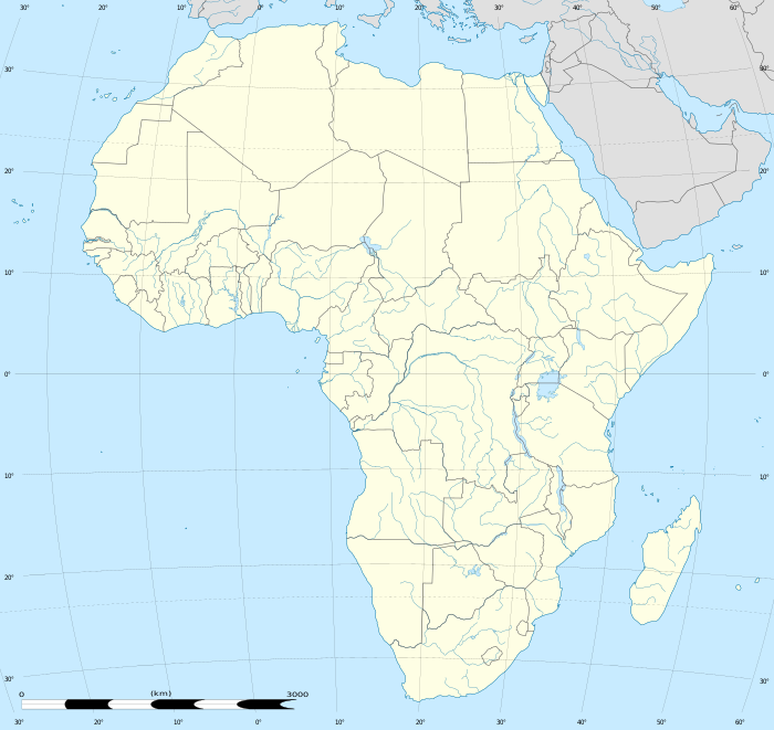 Đại hội Thể thao châu Phi trên bản đồ châu Phi