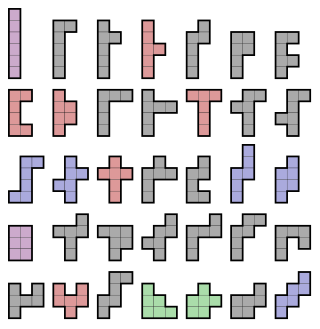 <span class="mw-page-title-main">Hexomino</span> Geometric shape formed from six squares