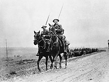 9th Lancers near Premont in 1918 American First World War Official Exchange Collection Q72605.jpg
