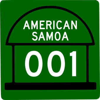 American Samoa Route Marker – Main Road
