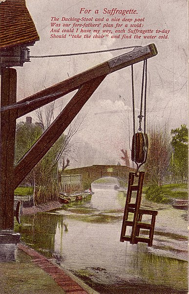 File:Anti-suffrage postcard- For a Suffragette the Ducking-Stool.jpg