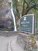 Horsetail falls road sign