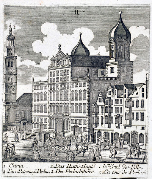 File:Augsburg Rathaus c1818.jpg