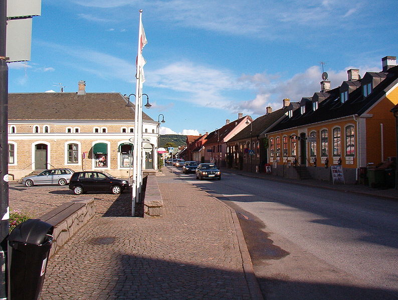 File:Båstad, Sweden, a street adjacent to market square.jpg