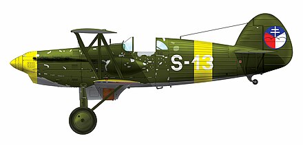 Avia B.534.217 of Combined Squadron, in which Frantisek Cyprich shot down a Hungarian Junkers Ju 52/3m, September 2nd, 1944