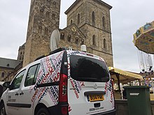 BBC Radio Derby's satellite van pictured in Osnabruck - Derby's twin city BBC Radio Derby Satellite Van In Osnabruck.jpg