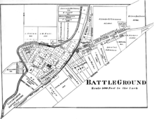 Battle Ground in 1878. Battle Ground, Indiana 1878.png