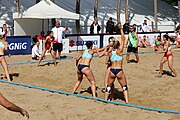 Deutsch: Beachhandball Europameisterschaften 2019 (Beach handball Euro); Tag 2: 3. Juli 2019 – Frauen, Vorrunde Gruppe A, Türkei-Norwegen 0:2 (17:22, 12:20) English: Beach handball Euro; Day 2: 3 July 2019 – Women Preliminary Round Group A – Turkey-Norway 0:2 (17:22, 12:20)