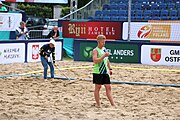 Deutsch: Beachhandball Europameisterschaften 2019 (Beach handball Euro); Tag 5: 6. Juli 2019 – Männer, Halbfinale, Dänemark-Ungarn 2:0 (19:16, 22:18) English: Beach handball Euro; Day 5: 6 July 2019 – Semifinal Men – Denmark-Ukraie 2:0 (19:16, 22:18)