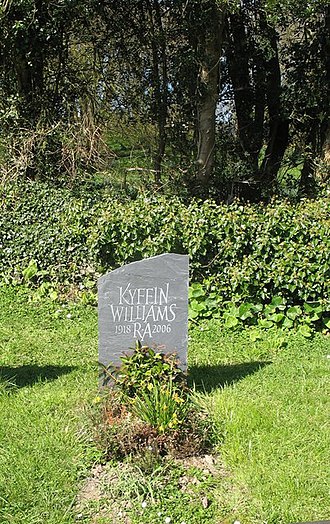 The grave of the artist Sir Kyffin Williams Bedd Kyffin. Kyffin's Grave - geograph.org.uk - 1233584.jpg