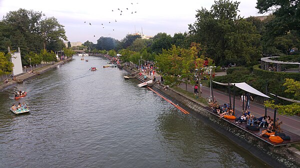 Bega River in Timișoara