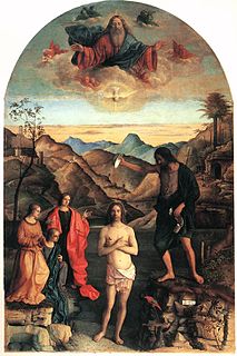 <i>Baptism of Christ</i> (Bellini) Painting by Giovanni Bellini