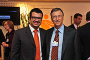 Gates and Mohammad Lu'ay Alazzam at the 2012 Imagine Cup Grants (27 January 2012)