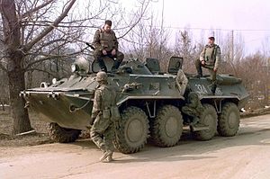 Ruský BTR-80 v 90. letech