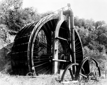 Waterwheel at Burden Iron Works on the Wynantskill in Troy