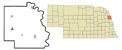 Location of Oakland, Nebraska