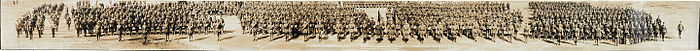 Canadian Expeditionary Force, 160th O.S. Bruce Battalion, London, Ontario, October 14, 1916. (Battalion ready to move off for overseas.) Companies 'A', 'B', 'C', 'D'. No. 629 (HS85-10-32567).jpg