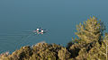 Canoes, Seyhan Dam Lake, Adana, Turkey.