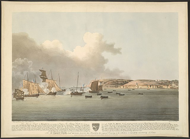 The capture by the French of Smith on 18 April 1796 off the port of Le Havre