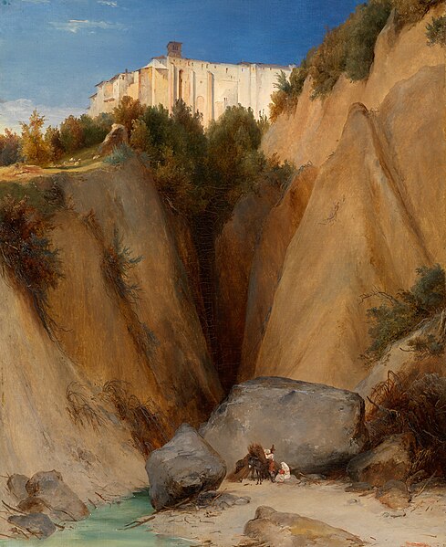 File:Carl Blechen - Blick auf das Kloster Santa Scolastica bei Subiaco (ca. 1832).jpg