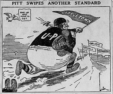 Cartoon feiert Pitts Sieg über Georgetown - 24. Oktober 1914.jpg