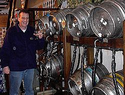 A "stillage" of cask ales on racks Cask Ales.jpg