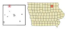 Chickasaw County Iowa Incorporated and Unincorporated areas Alta Vista Highlighted.svg