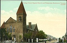 The Church at Palmerston and College Street, c. 1910 College and Palmerston c1910.JPG