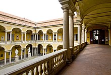 One of the courtyards of the Old Campus of the University of Pavia