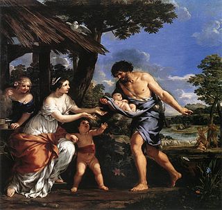 <i>Romulus and Remus Taken in by Faustulus</i> Painting by Pietro da Cortona