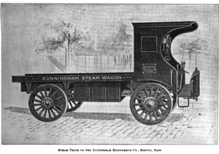 <span class="mw-page-title-main">Cunningham Steam Wagon</span> Defunct American motor vehicle manufacturer