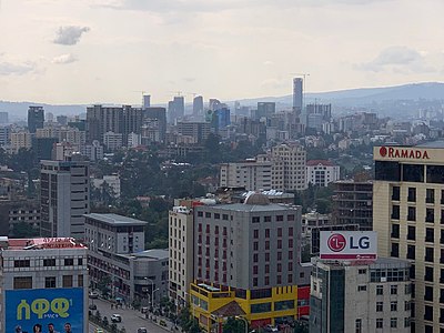 Skyline view of Addis Abba, the capital city