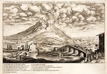 Eruption of 16 December 1631. Joachim von Sandrart and Matthias Merian in Danckerts Historis, 1642.