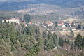 Čeština: Detailní severní výhled z rozhledny Ládví-Vlková v Ládví, část obce Kamenice, okr. Praha-východ. English: Detail north view from Observation tower Ládví-Vlková in Ládví, Kamenice, Praha-Východ district.