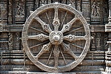 Dharmacakra (Buddhist Wheel) Category:Buddhist symbols Dharmacakra (Buddhist Wheel), Sun temple, Orissa.jpg