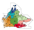 Districts of Sabah map