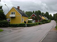 Villabebyggelse utmed Hagabacksgatan i Domnarvet.