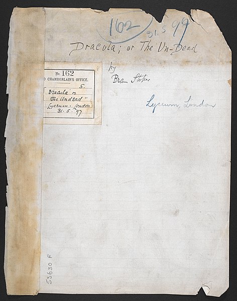 File:Dracula or the Undead script p1.jpg