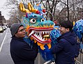 Dragon dancers after the NYC Lunar New Year parade (52445).jpg