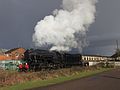 * Nomination American S160 locomotive under a stormy sky at Dunster -- Geof Sheppard 12:58, 13 June 2013 (UTC) * Decline Good lighting and composition but, sorry, unsharp and has CA --Smial 14:20, 13 June 2013 (UTC)